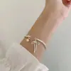 Pulsera de Campana de Lazo nicho dulce escapada Pulsera de Princesa todo partido amigas Pulsera de Plata 999 Mobius
