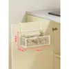 Estante de almacenamiento para cocina, especiero multicapa para puertas de gabinetes, caja de almacenamiento para montaje en pared para cebollas, jengibre y ajo, canasta pequeña colgante sin perforación