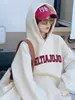 Ropa de Otoño para Mujer 2025 Nueva Moda que Reduce la Edad Sudadera con Estampado de Letras Americanas Mangas Largas Chaqueta con Capucha de Primavera