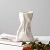 Vaso de Cerâmica Estilo Creme Transfronteiriço Ornamento para Mesa de Sala de Estar Decoração de Casa Arranjo de Flores Amazon Flores Secas de Alta Qualidade