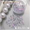 Mini Joyería para Arte de Uñas de Circonia con Base Plana Biselada, Pequeños Diamantes para Uñas Brillantes Transparentes Blancos con Forma de Marquise, Color Especial Champagne