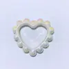 Anillo de amor acrílico con agujero vertical para pasar hilo, guirnalda de amor con cuentas, cadena para teléfono móvil DIY, llavero, colgante para coche, accesorios de bolígrafo con cuentas