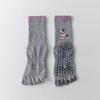 Calcetines de yoga para mujer, de primavera y otoño, con puntera de tubo medio, antideslizantes, profesionales, para Pilates, deportivos, de cinco dedos, Zhuji