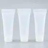 Tubo cosmético transparente fosco de 5ml para Spot, Creme para as mãos, Creme isolante, Pomada, Limpador facial, Loção, Sub-frasco
