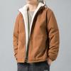 Chaqueta acolchada de algodón de invierno resistente al viento y al frío Chaqueta acolchada de algodón de terciopelo de cordero grueso de invierno para hombre Chaqueta con capucha para hombre