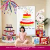 Itens de Decoração de Cena com Balões para Aniversário de Celebridade da Internet para Crianças, Meninos e Meninas Bebês, Painel de Festa Feliz