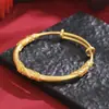 Flores como acacia de brocado mimbre pulsera de empuje y tiro para mujer 2024 nuevo diseño de nicho de oro de arena antiguo pulsera de hoja de moda