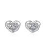 Nuevos Pendientes Distintivos de Nicho ins de Circonita de Amor para Mujeres Estilo Coreano Estilo Simple Pequeños y Exquisitos Sentido de Alta Gama Pendientes de Moda