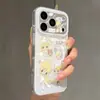 Capa de celular de menina de cabelo amarelo em desenho animado adequada para Apple 16PROMAX, iPhone 15Plus capa macia, 14 estilo fresco, 13