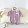 Nuevo mono de punto de otoño para bebé niña, mono de gato elegante y lindo, mono para salir