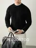 Personalização Leve Malha Grossa Quente Outono e Inverno Design de Cores Contrastantes Gola Redonda Masculina Anti-Pilling