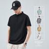 Camisa de Manga Corta de Calidad para Hombre Verano 2026 con Cuello Campana Camisa Polo Casual de Negocios para Hombre Camiseta Versátil de Seda de Hielo Bordado para Hombre