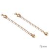 Cadena de extensión para collar y pulsera con cierre de hebilla de langosta de oro de 14/18 quilates que conserva el color, accesorios de joyería hechos a mano.