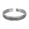 Pulsera de Sutra del Corazón para hombre y mujer, estilo étnico, retro, budista, con apertura ajustable, ideal como regalo de cumpleaños para amigos.