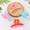 Pinza para el pelo de Flor de Frangipani Colorida Linda de Venta Caliente Transfronteriza Pinza de Tiburón de Gama Alta Pinza de Moda Dulce Elegante para Mujeres