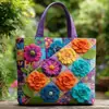 2026 Nueva Serie Floral Transfronteriza Estampado Digital Bolso Tote Acolchado de Hombro de Moda