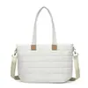 Bolso acolchado de plumas Amazon Nuevo para mujer Bolso para portátil con cremallera acolchada Esponjoso Bolso tote versátil