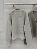 BORBOTIE Ropa de punto para mujer 2026 Otoño/Invierno Nuevo BC Lentejuelas Hueco Cuello en V Cardigan Chaqueta de Cachemira