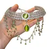 Collar de Borlas Ovaladas Verdes Estilo Bosque para Mujer, Vestido Estilo Palacio, Artesanía de Alta Gama, Cadena para Clavícula, Cadena de Cuello de Moda de Lujo Ligero