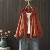 Primavera 2025 Novo Cardigan com Capuz Estampado Japonês Casaco de Botão Top Feminino Atacado Maré