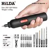 Destornillador eléctrico Hilda, nuevo modelo transfronterizo, batería de litio, ultraduradero, multifuncional, pequeño juego de herramientas para reparaciones del hogar