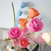 Rosas de Espuma Simulada de Três Cabeças para Estúdios de Fotografia de Casamento, Decoração de Hotel, Design Floral, Adereços de Fotografia de Alta Qualidade