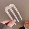 Peine de tres dientes con ácido acético, horquilla para el pelo con forma de U, placa con cabeza de bola, artefacto para el cabello, horquilla para el pelo, peine simple para mujer 1