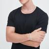 Joyería de Cadena de Circonita Europea y Americana Pulsera Cadena de Tenis de Acero Inoxidable Collar Lleno de Diamantes Que No Se Desvanece Lujo Ligero Accesorios de Mano Hip-Hop para Parejas