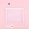 Bolsa de Archivo Transparente Oficina Gran Capacidad Malla de Nailon Duradera Bolsa de Información A4 Mochila Escolar Cierre de Cremallera Bolsa de Almacenamiento