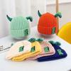 Gorro de otoño e invierno para bebé, bonito y súper lindo gorro de lana con forma de dinosaurio, jersey cálido de punto para niños y niñas de invierno.