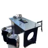 Conjunto de Mesa de Chá e Cadeiras Minimalista Estilo Italiano com Pedra Ultra-Cristal para Varanda de Casa, Mesa de Chá para Apartamento Pequeno, Mesa de Chá para Escritório, Laje de Pedra