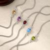Pulsera de plata de ley S925 de alta calidad, resistente a la decoloración, con topacio natural, color amatista amarilla, joyería al por mayor