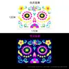 Adesivos de Tatuagem à Pronta Entrega com Folha Dourada e Adesivos Faciais Fluorescentes, Novos Adesivos de Tatuagem para Festa Neon de Halloween de Venda Quente Transfronteiriça