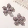 Tela con Patrón Estilo Retro Ins Rellena de Algodón Flor de Cinco Pétalos Pasador DIY Accesorios para el Cabello Broche Zapatos Calcetines Bolsas Accesorios de Ropa