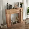 Estilo Americano Madeira Maciça Vintage Pousada Lareira Armário Decorativo Estilo Francês Europeu Simples Prateleira de Lareira Armazenamento Adereços para Fotografia de Casamento