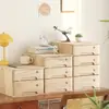 Caja de Almacenamiento de Escritorio Cerradura de Madera Maciza Retro Tipo Cajón Armario de Almacenamiento Dormitorio Oficina Gabinete Utilidad A4 Madera