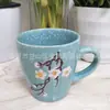 Caneca de Casal Marca Floco de Neve Caneca de Cerâmica Criativa para Casa Escritório é caneca de café da manhã