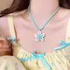 Colar de Conchas Coloridas Dopamina Estilo Férias na Praia para Meninas, Corrente de Clavícula com Design Exclusivo, Acessório Estilo Férias de Verão