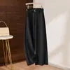 Pantalones de traje de otoño para mujer, de cintura alta, holgados, pierna ancha, Pantalones de pierna recta a la moda, 2026 Nuevos Pantalones casuales versátiles con efecto de caída