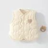 Chaleco acolchado de algodón para bebé de otoño e invierno, chaleco cálido para lactantes y niños pequeños, top casual de nuevo estilo para niños