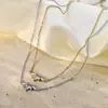 Venta Directa de Fábrica Collar con Colgante Marquise de Zircón en Acero Inoxidable 316, Cadena Clavicular Versátil de Lujo Ligero, Joyería que No se Desvanece
