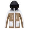 Traje de esqui infantil para meninos e meninas, inverno, ao ar livre, à prova d'água, quente, engrossado, snowboard, traje de esqui duplo para crianças