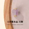 Colgante de Cristal Natural Ágata Amatista Cristal Blanco Decoración Pulsera Collar Gota Pequeña Accesorios DIY