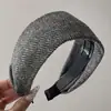 Diadema Plana de Lana de Ala Ancha Estilo Coreano para Mujer, Nuevo Estilo Otoño e Invierno, Accesorio para el Cabello de Corona Alta para Cubrir la Línea del Cabello y el Cabello Gris, con un Toque de Alta Gama