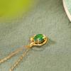 Yuebao Jewelry S925 Prata Esterlina Banhado A Ouro Jade Retro Novo Estilo Chinês Estilo Nacional Pingente De Macarrão De Ovo De Bambu Pingente De Prata Oco