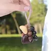 Campana Colgante de Fruta Natural Hecha a Mano, Carrillón de Viento Hecho a Mano Estilo Chino, Campana Colgante para Sanación Sonora, Colgante de Fruta Vegetal, Decoración Colgante para Mochila y Coche
