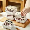 Fábrica de Origen Rollo de Pastel Suizo Cortado en Pedazos Caja de Empaque de Rollo de Toalla Japonés Caja de Empaque de Postre Horneado Caja Transparente