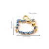 Nuevo marco de cabeza de gatito con diamantes, colgante artesanal, pendiente, pulsera, colgante, aleación chapada, accesorios de joyería con diamantes