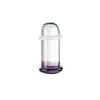 1 tachuela de vidrio rosa-morado, tachuela para nariz, accesorio para piercing de oreja, tachuela de hongo de 1.6-25 mm, joyería para piercing, expansor de oreja