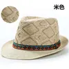 Nuevo Sombrero de Paja para Hombre de Primavera y Verano con Ala Corta, Moderno y a la Moda, Sombrilla Británica de Jazz con Protección Solar, Sombrero de Playa Versátil para Caballeros